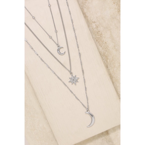 Ettika Night Sky Necklace Set in Rhodium